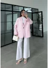 Perla Premium Tensel Pembe Ceket
