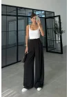 Pinterest Basic Palazzo Kumaş Kahve Pantolon