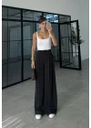 Pinterest Basic Palazzo Kumaş Kahve Pantolon