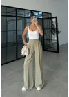 Pinterest Basic Palazzo Kumaş Mint Pantolon