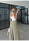 Pinterest Basic Palazzo Kumaş Mint Pantolon