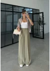 Pinterest Basic Palazzo Kumaş Mint Pantolon
