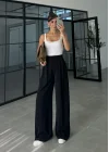 Pinterest Basic Palazzo Kumaş Siyah Pantolon