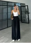 Pinterest Basic Palazzo Kumaş Siyah Pantolon