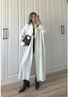 Pinterest Ekru Uzun Triko Hırka