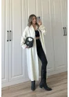 Pinterest Ekru Uzun Triko Hırka