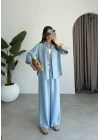 Premium Açık Mavi Tensel Takım