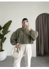 Premium Krinkıl Haki Ceket