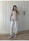 Premium Taş Bağlamalı Atlas Yelek