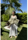 Püsküllü Kuşaklı Adaçayı Yeşili Kimono