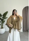 Püsküllü Kuşaklı Olive Kimono