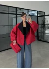 Raven Garnili Kırmızı Trenç