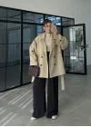Rose Oversize Kuşaklı Camel Trençkot