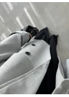 Rose Oversize Kuşaklı Gri Trençkot