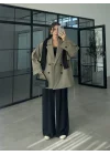Rose Oversize Kuşaklı Haki Trençkot