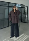 Rose Oversize Kuşaklı Kahve Trençkot