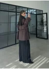 Rose Oversize Kuşaklı Kahve Trençkot