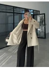 Rose Oversize Kuşaklı Taş Trençkot