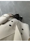 Rose Oversize Kuşaklı Taş Trençkot