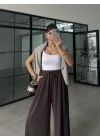 Rovel Modal Kumaş Basic Kahve Pantolon