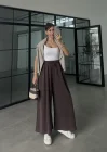 Rovel Modal Kumaş Basic Kahve Pantolon