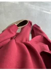 Salaş Yarasakol Bordo Keten Takım