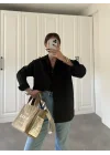Siyah Basic Poplin Gömlek