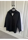Siyah Basic Poplin Gömlek