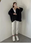 Siyah Oversize Tensel Gömlek