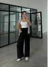 Siyah Paça Lastikli Basic Eşofman Altı