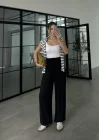 Siyah Paça Lastikli Basic Eşofman Altı
