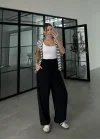 Siyah Paça Lastikli Basic Eşofman Altı