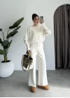 Sonya Çıtçıtlı Ekru Triko Takım