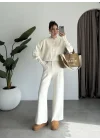 Sonya Çıtçıtlı Ekru Triko Takım