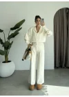 Sonya Çıtçıtlı Ekru Triko Takım