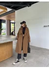 Stradi Model Kahve Astarlı Uzun Trençkot