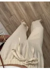 Stradi Model Keten Taş Palazzo Pantolon
