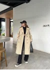 Stradi Model Taş Astarlı Uzun Trençkot