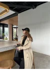 Stradi Model Taş Astarlı Uzun Trençkot