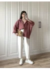 Tarçın Oversize Tensel Gömlek