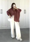 Tarçın Oversize Tensel Gömlek