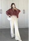 Tarçın Oversize Tensel Gömlek