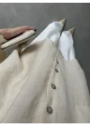 Taş Oversize V Yaka Gömlek
