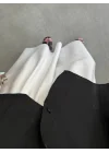 Tek Cepli Keten Oversize Siyah Gömlek