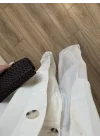 Tek Düğmeli Oversize Beyaz Gömlek Takım