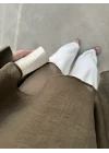 Uçuşan Pelerin Haki Tül Bluz