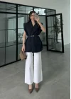 Vatkalı Kemerli Lacivert Premium Yelek