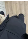 Vool Ham Keten Siyah Kimono Takım