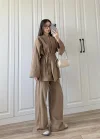 Vool Ham Keten Vizon Kimono Takım