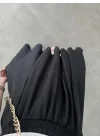 Yarım Astarlı Asimetrik Siyah Etek